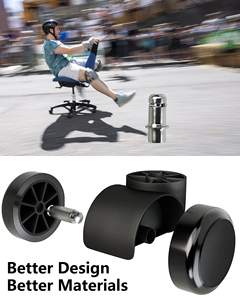 Roulettes de <span class=keywords><strong>chaise</strong></span> de bureau personnalisées Roues de remplacement Ruedas De Oficina <span class=keywords><strong>pour</strong></span> planchers de bois franc et <span class=keywords><strong>tapis</strong></span> Roulettes De Bureau - Product Image 5