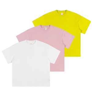Camiseta de Algodón Grueso con Cuello Redondo, Lavada, Venta al por Mayor, 230 g/m² - Product Image 1
