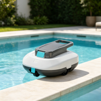 Nettoyeur de piscine intelligent sans fil automatique, aspirateur de piscine autonome à stationnement automatique, conception à charge rapide pour les débris de piscine