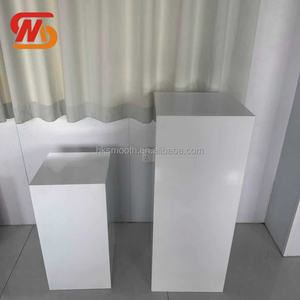 Elegante Soporte Cuadrado Blanco para Postres, Decoración para Bodas, Cilindro Metálico para Dulces, Decoración para Área de Bienvenida - Product Image 4