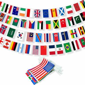 Bandera de Cadena Personalizada con Logotipo Nacional de 14x21cm, 100% Poliéster, para Aficionados de Fútbol de Estados Unidos, Canadá y México, para Animar en Partidos y Promociones - Product Image 1