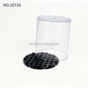 Contenedor de exhibición transparente apilable a prueba de polvo con forma de tubo cilíndrico para pequeños bloques de construcción y minifiguras de acción 10716 - Product Image 4