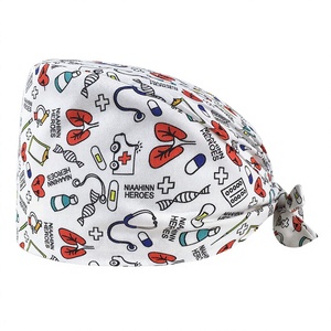 Casquette médicale unisexe avec imprimé d'icônes de soins de santé, en coton tissé, réglable, accessoire d'uniforme hospitalier - Product Image 3