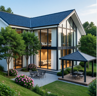 Maison de rêve, villa modulaire personnalisée, norme européenne moderne, préfabriquée, 2/3 étages, structure en acier, terrasse sur le toit aménageable