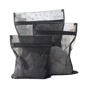 Heavy Duty Mesh Laundry <b>Bag</b> with Zipper for Factories <b>College</b> Dorms Travel Apartments Made of Durable Polyester - Product Image 2
