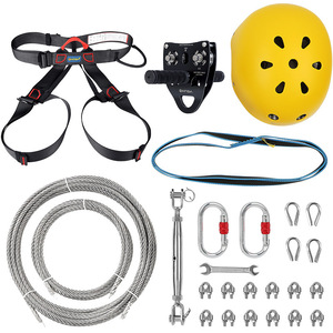 Kit de tyrolienne Xinda avec poignée, poulie, câble en acier, équipement commercial extérieur - Product Image 2