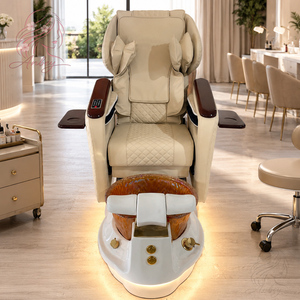 Poltrona Pedicure di Lusso con Idromassaggio, Schienale Reclinabile Elettrico e Massaggio Lombare <span class=keywords><strong>per</strong></span> Saloni - Product Image 3