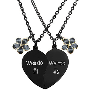 Collane per Migliori Amici, Collana BFF per 2, Regali di San Valentino, Collana con Cuore Diviso per Amici Speciali <span class=keywords><strong>1</strong></span> <span class=keywords><strong>Amico</strong></span> Speciale 2 Migliori Amici - Product Image 2