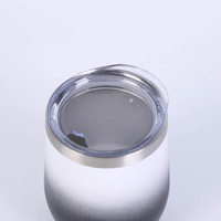Madou 12oz dégradé en acier inoxydable Logo personnalisé réutilisable bière vin bouteille sous vide tasse à café tasses à œufs thermiques avec couvercle