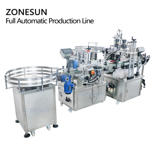 ZONESUN ZS-FAL180R4 حليب الصويا التلقائي المكبس السائل ملء السد ووضع العلامات آلة خط مع U نمط الحزام الناقل - Product Image 5