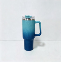 Thermos en acier inoxydable à double paroi isolé sous vide de 40 oz, avec poignée, sans BPA, écologique, à large ouverture, antidérapant