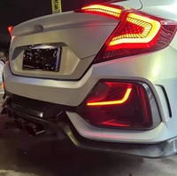 Feux arrière LED rouges avec clignotants DRL, kit de modernisation pour 10e génération 2016-2020, feux de freinage arrière et de recul effet écaille de dragon