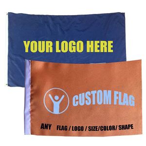 Bandera Promocional Personalizada con el Logotipo de su Marca, Banderas Publicitarias para Fiestas, Banderas de Poliéster Personalizadas - Product Image 1