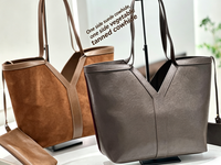 Sac fourre-tout à bandoulière pour femme en cuir véritable, couleur unie, design tendance, grande capacité, sacs à main de haute qualité pour dames, vente en gros