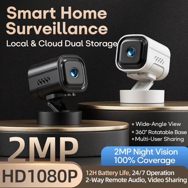 1080P Smart Home Security Camera 12h Battery Night Vision 2 Way Audio Cloud Storage Surveillance Camera OEM Wholesale