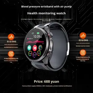 다기능 AMOLED 스마트워치 고정밀 혈압 모니터링 통화 응답 무선 충전 실리콘 긴 배터리 수명 - Product Image 5