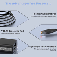 Adaptador de Corriente para Portátil de Alta Calidad, 40W, Yoga3 Pin, 20V 2A, Cargador para Portátil YOGA3 YOGA4 YOGA700S 500 900