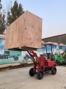 Máy Xúc Bánh Động Cơ Diesel 18hp Sử Dụng Trang Trại Máy Xúc Lật Sân Trước Máy Kéo Có 4 Trong Một Xô - Product Image 3