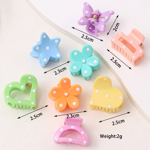 Nuevo Diseño Popular, Lindo y Dulce Pasador de Pelo con Forma de Corazón y Flores Pequeñas, Pasadores de Pelo con Puntos Blancos para Mujer, Accesorio para el Cabello, Joyería al por Mayor - Product Image 5
