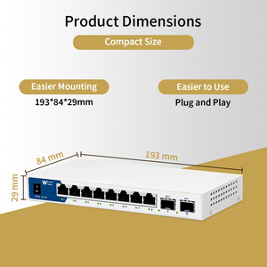 สวิตช์จัดการแบบ Lite 10 พอร์ตใหม่ 10G SFP+ 2.5G Adaptive RJ45 RSTP EEE กำลังไฟต่ำ 80Gbps VLAN LACP QoS สำหรับกล้อง IP เครือข่ายสำนักงาน - Product Image 6