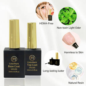 Ensemble de <span class=keywords><strong>Base</strong></span> en <span class=keywords><strong>Gel</strong></span> Transparent et Super <span class=keywords><strong>Top</strong></span> <span class=keywords><strong>Coat</strong></span> Sans Hema 15ml Vente en Gros - Product Image 2