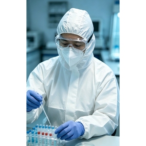Combinaison <span class=keywords><strong>de</strong></span> protection jetable Tyvek 400 Type 5/6 pour laboratoire, centre <span class=keywords><strong>de</strong></span> tests médicaux, matières dangereuses, équipement <span class=keywords><strong>de</strong></span> protection individuelle réutilisable - Product Image 5