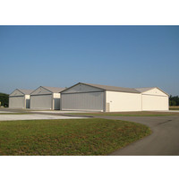 Hangar Moderno para Aviones, Estructura de Acero para Mantenimiento Aeroportuario, Almacenamiento de Aeronaves, Instalación Rápida