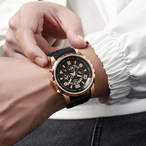 Reloj de negocios elegante para hombre de marca premium, reloj deportivo de cuarzo de alta calidad con esfera grande y correa de silicona - Product Image 4