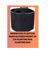 Sac de culture de jardin en non-tissé robuste de 45 L, hauteur de 40 cm, réutilisable, respirant, pot de plantation pour la culture à domicile, les plantes de terrasse, les légumes