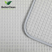 Tapis de séchage de vaisselle en microfibre super absorbant, grand format, pour comptoirs, éviers et égouttoirs, gris