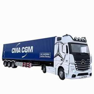 1/24 alliage conteneur cargo simulation logistique transport véhicule modèle voiture remorque semi-remorque conteneur moulé sous pression camion jouets - Product Image 1