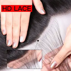 Mongolian Human Hair HD Lace Wigs Pre Pluck Undetectable Invisible Lace Wig Bleached Knots Transparent Lace Melt Into Skin Wig