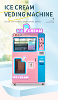 NewSaier Distributeur automatique de yaourt Distributeur de crème glacée à écran tactile pour parc d'attractions Self-Service Frozen New Milk Water