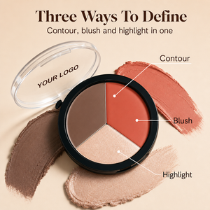 Palette de maquillage quotidienne bio OEM ODM : illuminateur, contour, blush pigmenté et repulpeur de lèvres - Product Image 6