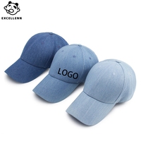 Gorra de Béisbol Unisex de Mezclilla con Visera Corta, Tejido Transpirable e Impermeable, Bordado 3D, Hebilla Dorada de Cobre - Excelente
