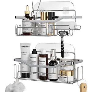 2er Pack Adhesive Shower Caddy Dusch regal Kein Bohren Rostfreier Dusch organisator aus Edelstahl