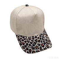 Gorra de Béisbol Estructurada de 5 Paneles con Estampado de Leopardo, Visera Curva, Logotipo Personalizado OEM, Bordado, Logotipo Impreso, Gorra Moderna de Moda al por Mayor