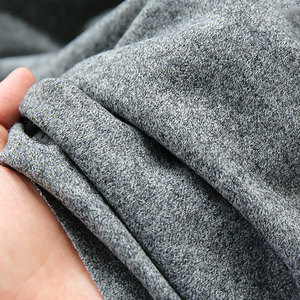 Venta al por mayor Otoño Invierno tejido 253gsm algodón poliéster tela de lana mezclada para ropa de suéter - Product Image 3