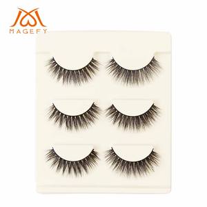 <span class=keywords><strong>Magefy</strong></span> Faux Cils en Bande Volume Naturel, Cils Fins et Densément Courbés, Lot de 3 Paires, Vente en Gros, Cils Effilés, Kits de Faux Cils - Product Image 4