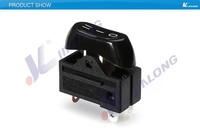 Interrupteur à bascule robuste RS-120 15A 250VAC DPDT en forme de bateau à faible résistance de contact pour équipement électrique domestique
