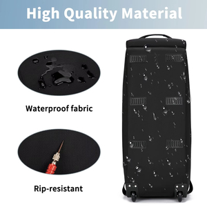 Borsa da Viaggio Pieghevole con Ruote e Chiusura <span class=keywords><strong>a</strong></span> Cerniera 90L, <span class=keywords><strong>Zaino</strong></span> <span class=keywords><strong>Sportivo</strong></span> per Attività all'Aperto, Valigia Trolley - Product Image 2