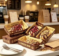 Boîte en papier personnalisée pour glaces et bâtonnets glacés avec pelliculage mat et gaufrage, emballage alimentaire écologique et recyclable