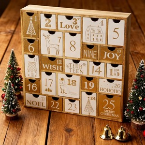 Christmas <b>calendar</b>, reusable wooden Christmas gift for children, customizable according to needs - Product Image 6