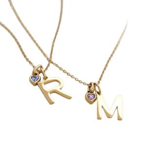 Colgante Punk <span class=keywords><strong>de</strong></span> Acero Inoxidable para Mujer con Doce Piedras <span class=keywords><strong>de</strong></span> Nacimiento, Personalizable con Letra, <span class=keywords><strong>Nombre</strong></span> o Familia, Accesorio <span class=keywords><strong>de</strong></span> Corazón con Incrustaciones <span class=keywords><strong>de</strong></span> Gemas Mixtas - Product Image 5