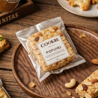 Sacs thermoscellés transparents et étanches avec impression en héliogravure pour l'emballage alimentaire de biscuits, pains, pâtisseries et snacks