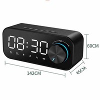 Miroir LED avec logo personnalisé, haut-parleur sans fil BT5.0, radio FM, haut-parleur avec carte TF, réveil numérique