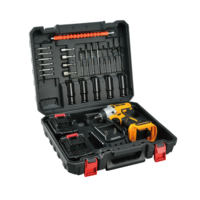 Bor tanpa kabel 20V MAX dan obeng ketok, peralatan listrik Kit Kombo dengan 2 baterai dan pengisi daya