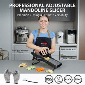 Coupe-fruits et légumes professionnel, <span class=keywords><strong>mandoline</strong></span> de cuisine multifonctionnelle <span class=keywords><strong>réglable</strong></span>, trancheuse à aliments - Product Image 1
