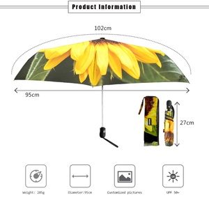 Manual 38-Inch Mini Three-Fold Iron <b>Frame</b> Golf Umbrella Oversize Double Canopy 8 Ribs Auto Close Glass Fiber Ribs Windproof - Product Image 4