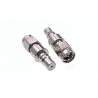 Adaptateur coaxial RF droit à sertir, connecteur femelle QMA vers connecteur mâle SMA, en cuivre, 50 Ohms, à déconnexion rapide